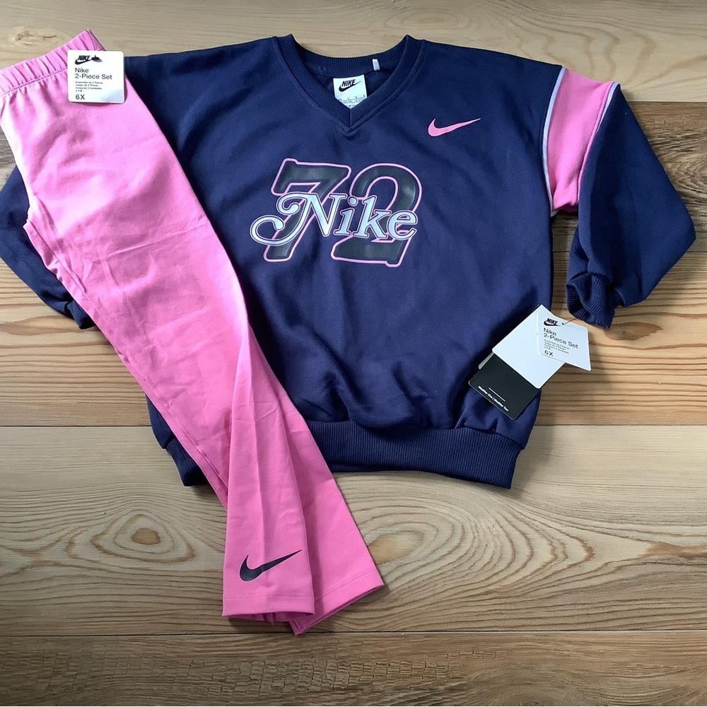 Nike Girls Sweatshirt & Leggings Set Size 6 or 6X(NWT)